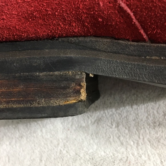 JEFFREY CAMPBELL Red Suede Booties boots buckles - Picture 7 of 16